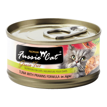Fussie Cat Black Label Tuna and Prawns 80g